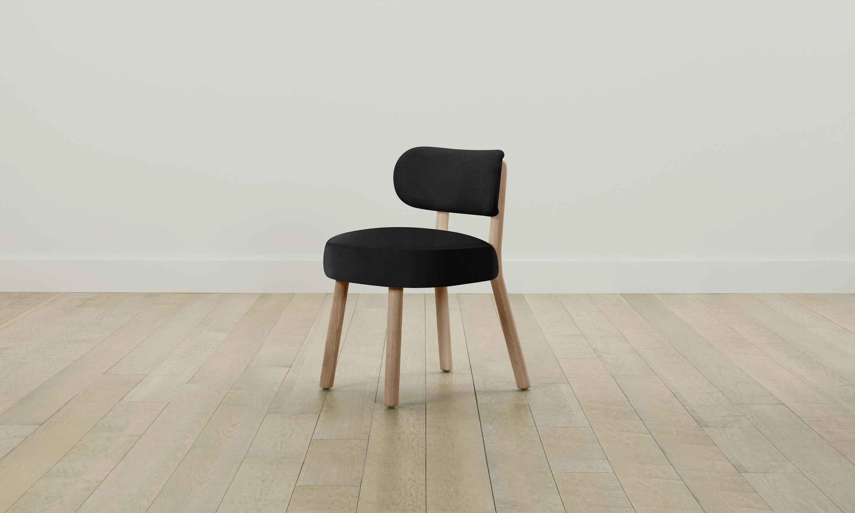 The Jane Dining Chair - Pebbled Leather Ink