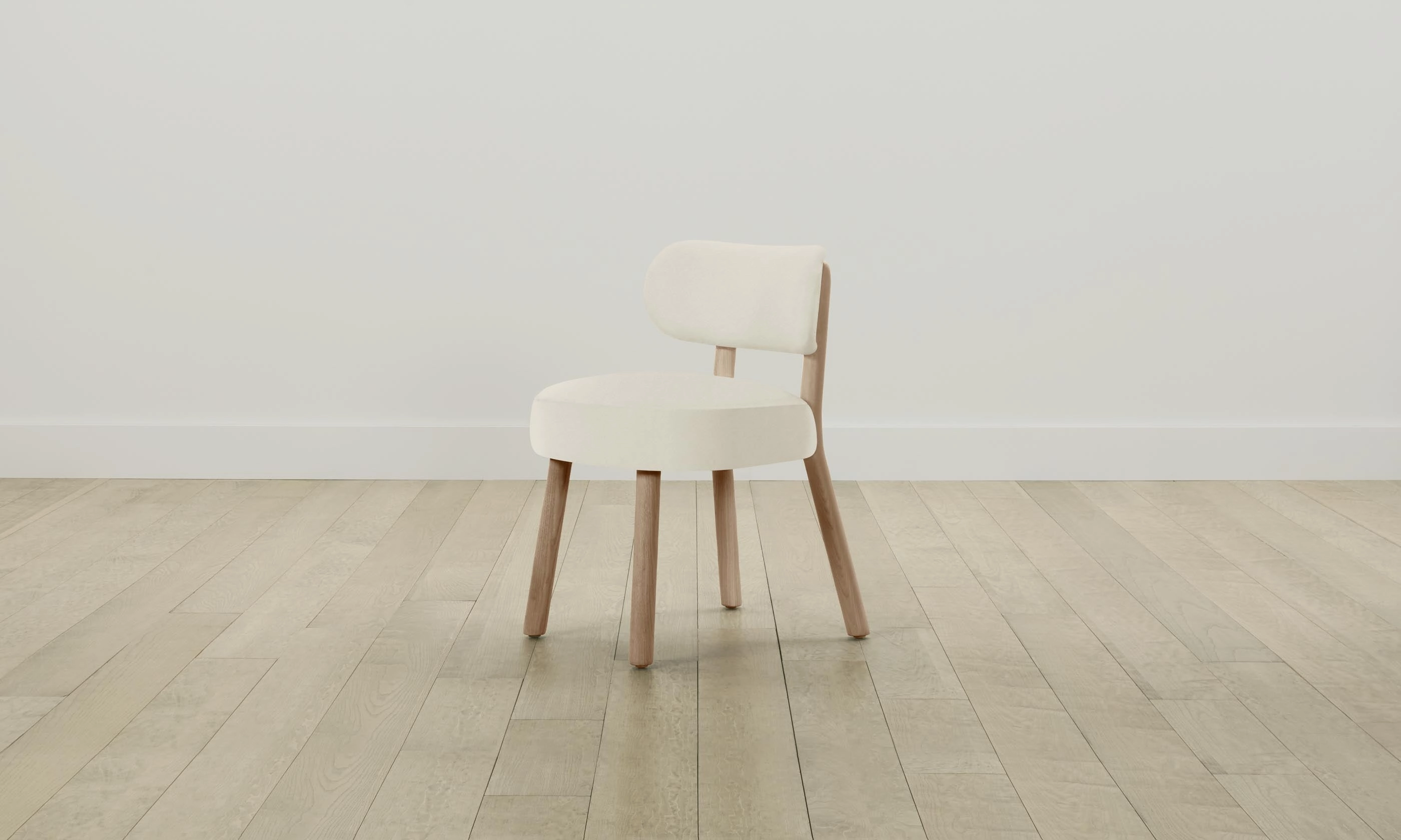 The Jane Dining Chair - Pebbled Leather Swan