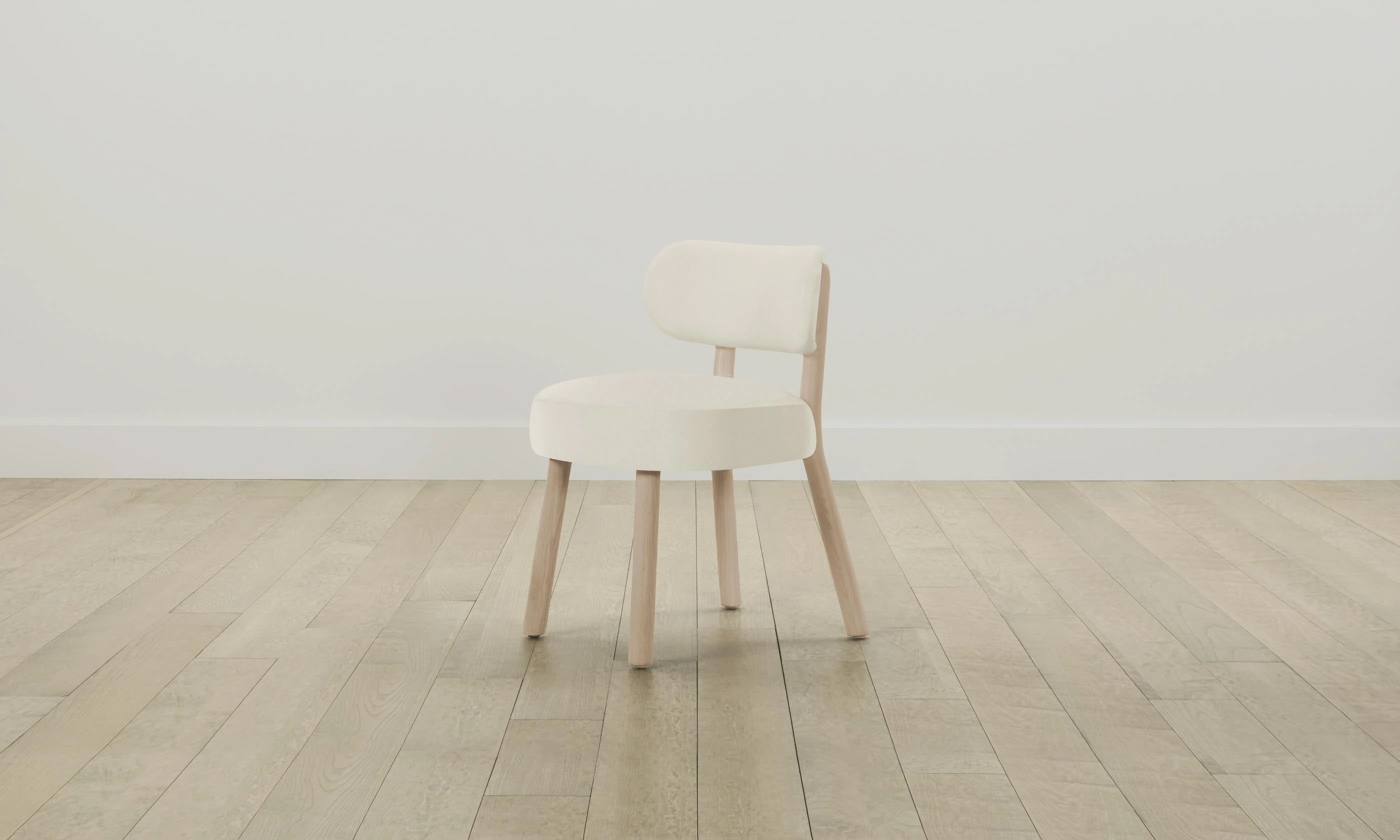 The Jane Dining Chair - Pebbled Leather Swan