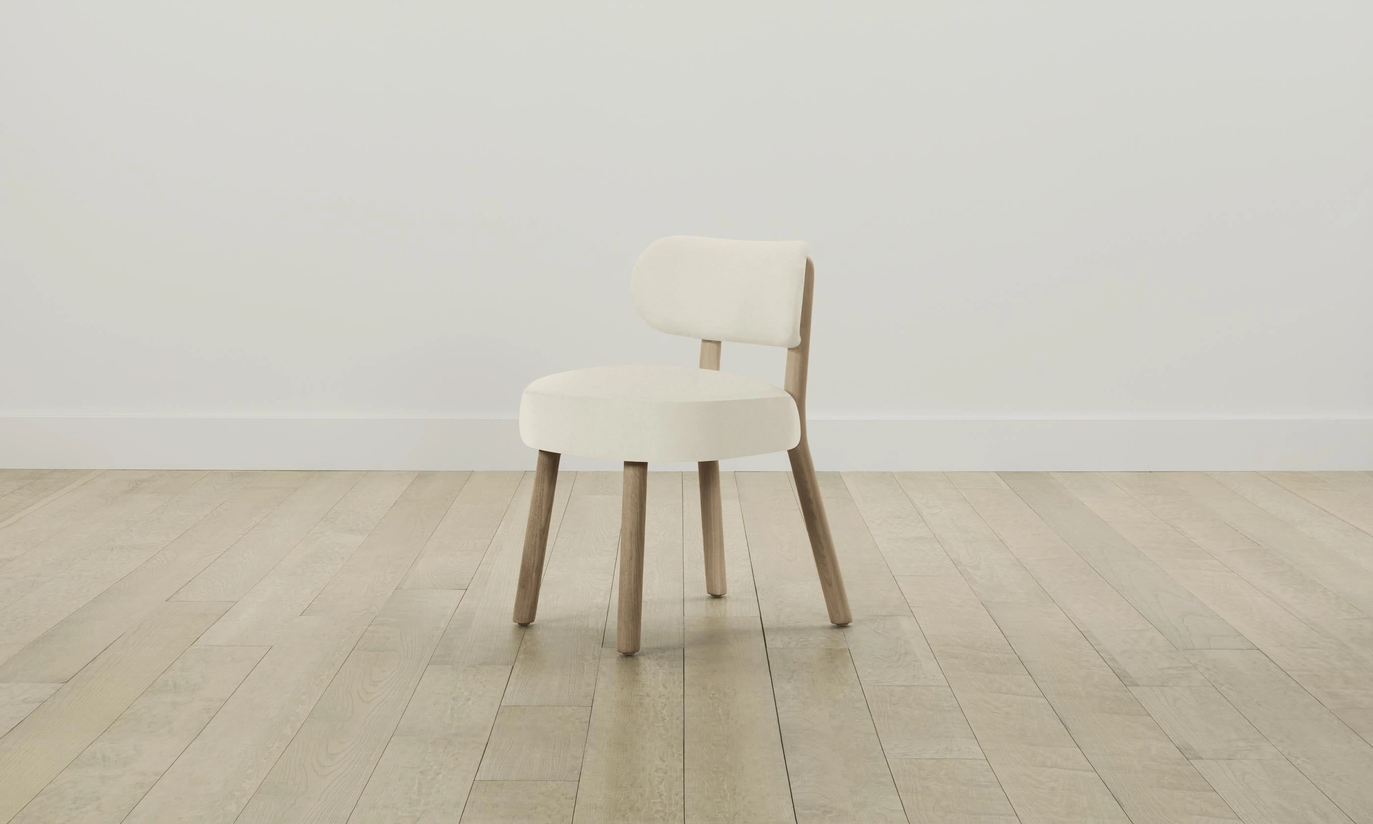 The Jane Dining Chair - Pebbled Leather Swan