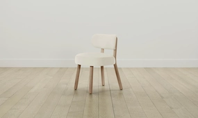 The Jane Dining Chair - Pebbled Leather Swan