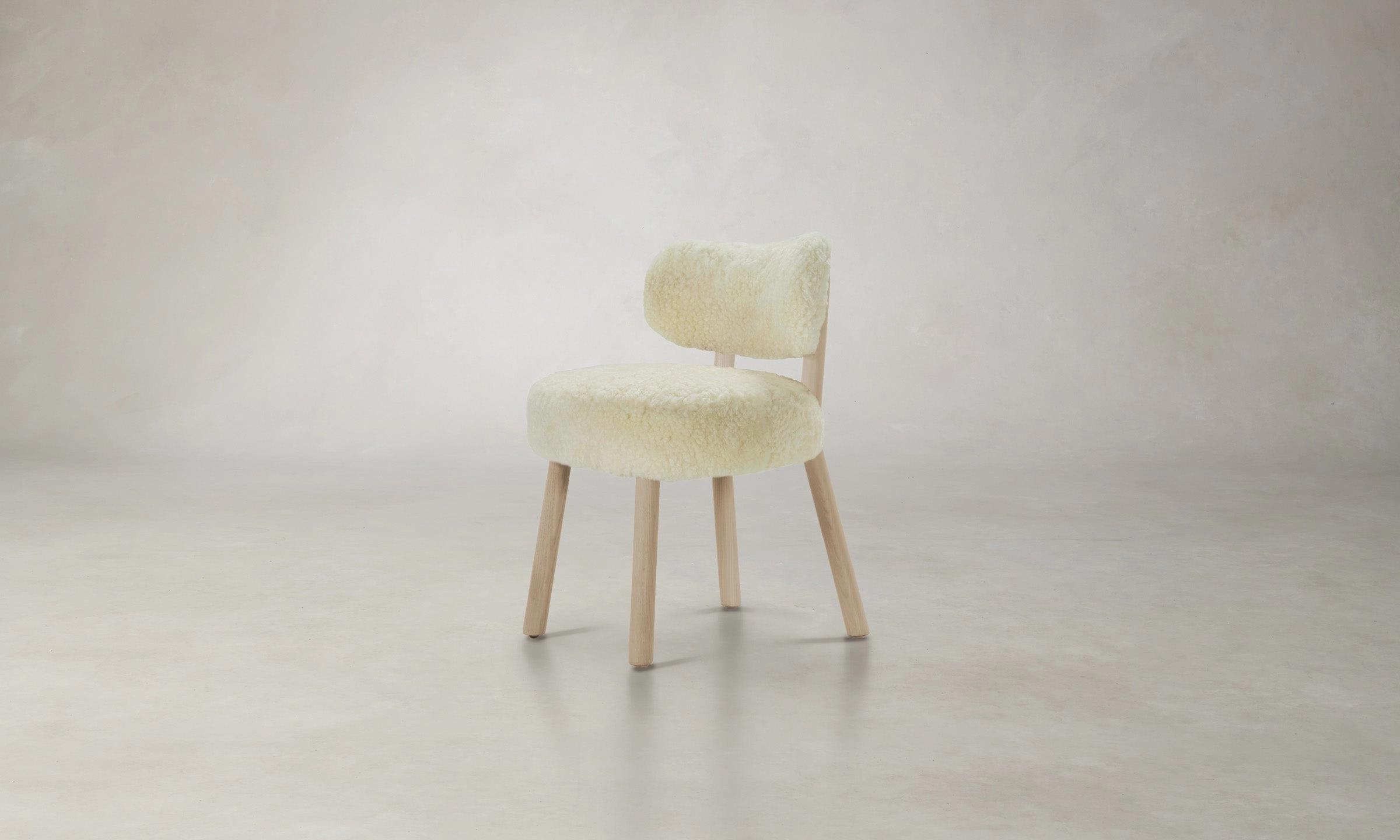 The Jane Dining Chair - Shearling Ivory