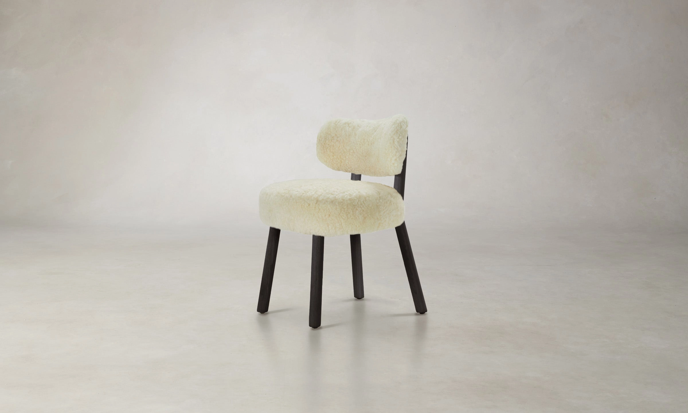 The Jane Dining Chair - Shearling Ivory