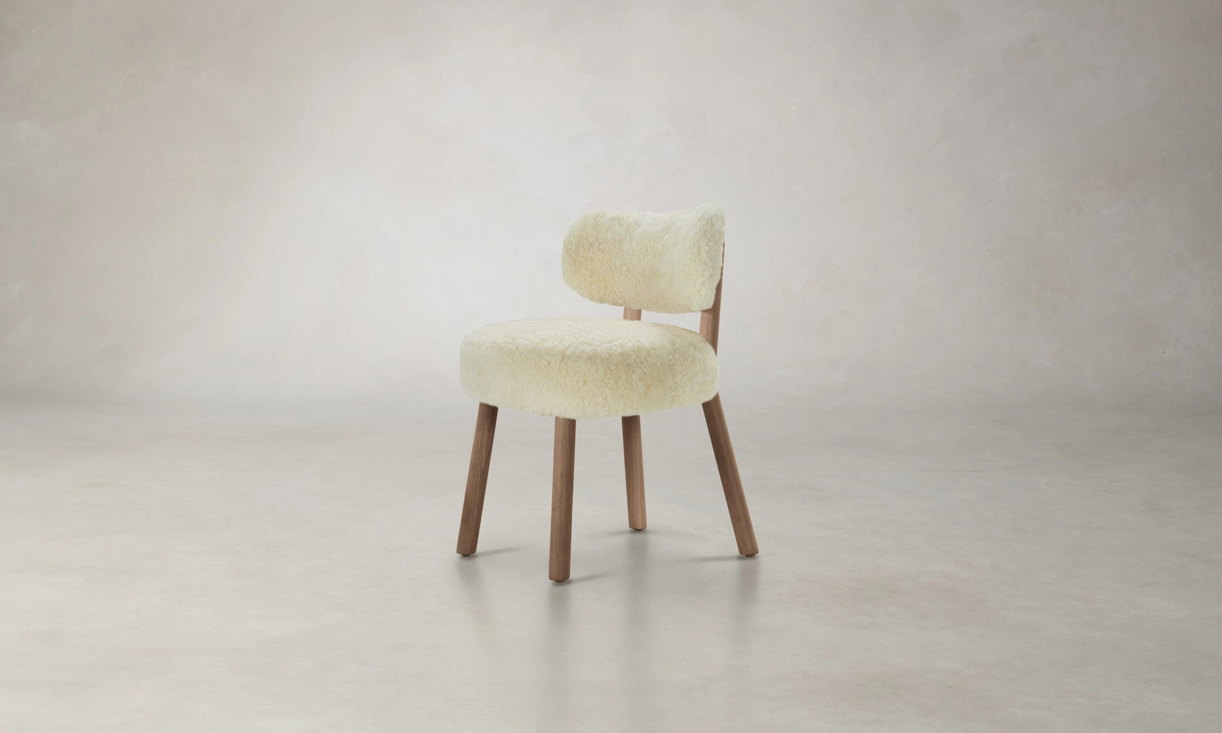The Jane Dining Chair - Shearling Ivory