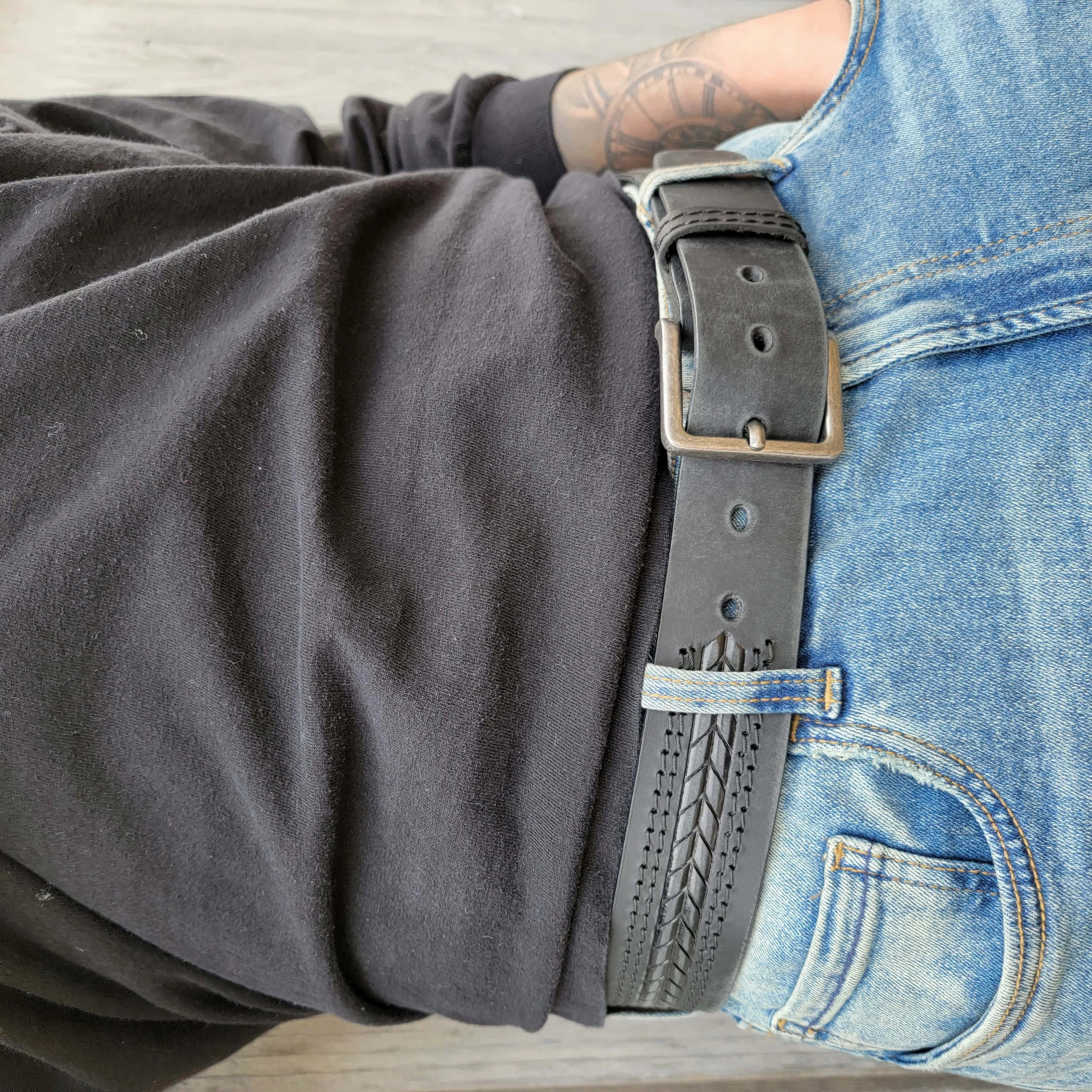 The Purpose Belt - Brown Custom Engraved 100% Real Distressed Leather Belt