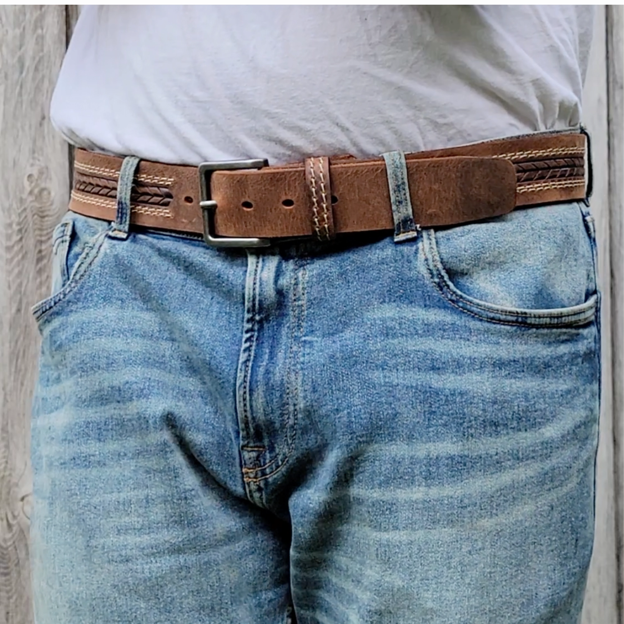 The Purpose Belt - Brown Custom Engraved 100% Real Distressed Leather Belt