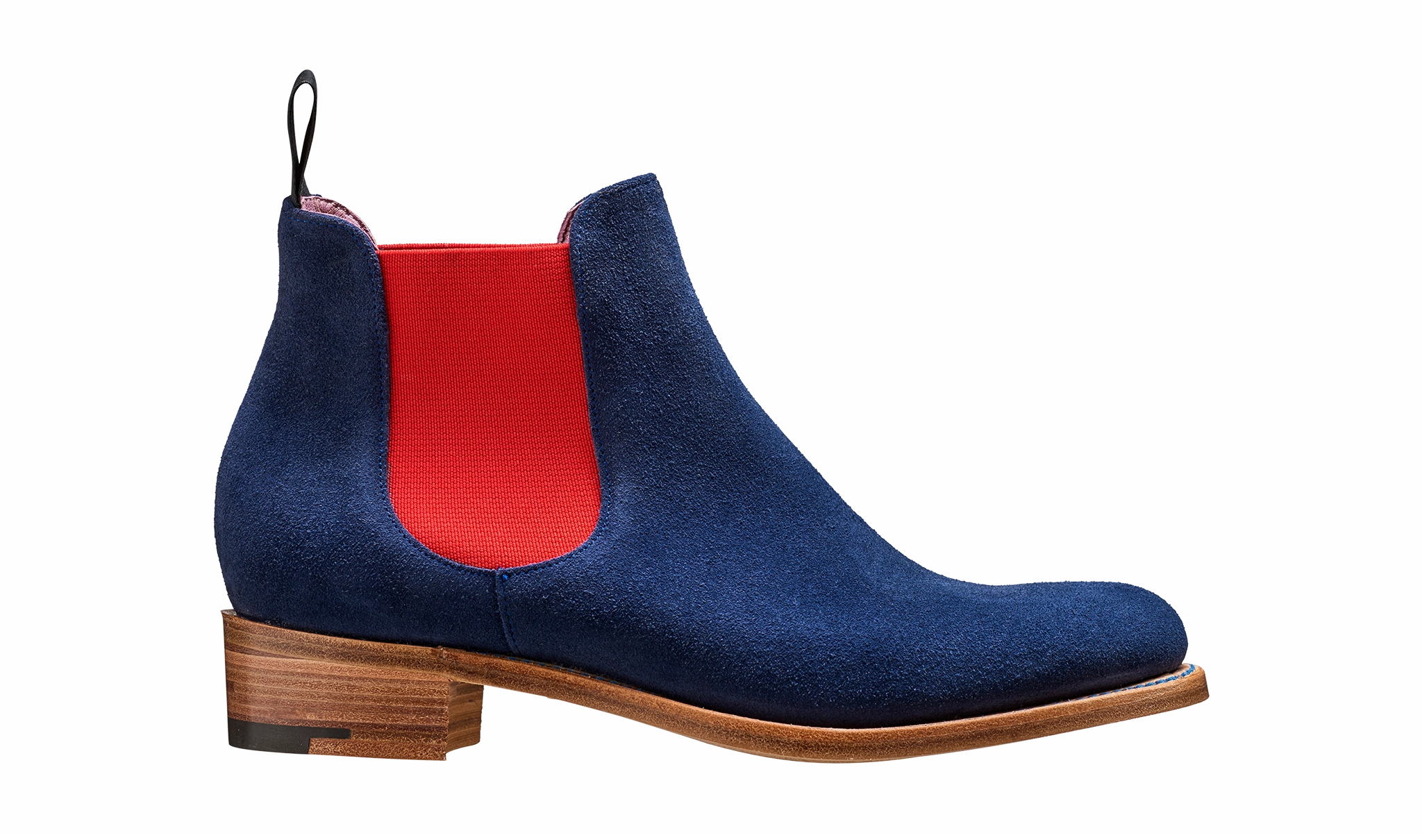 Violet - Navy Suede / Red Elastic