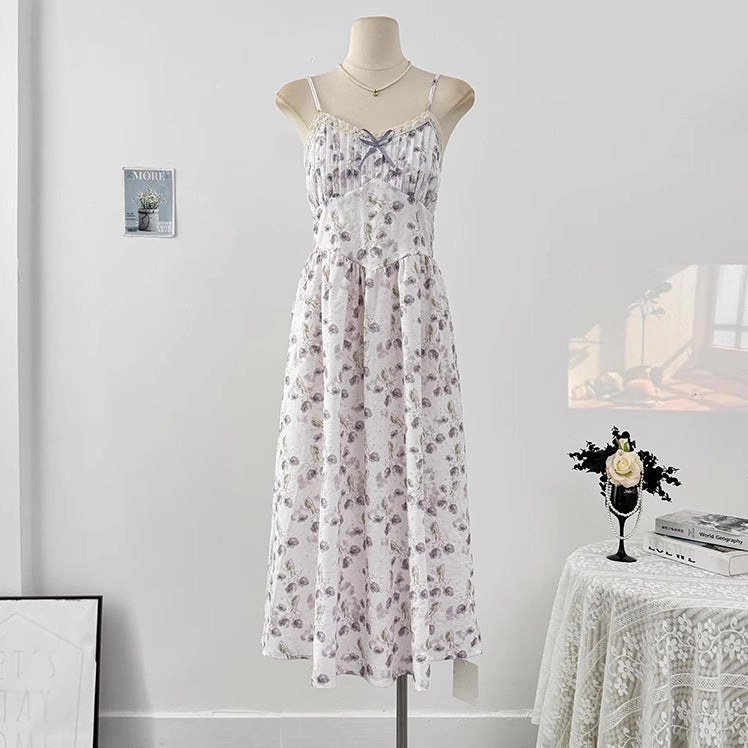 Watercolor Tulips Cami Midi Dress (3 Colors)