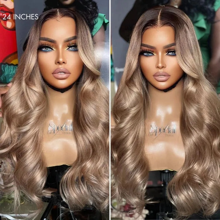 Weekly Special | Ash Blonde Loose Body Wave 5x5 Closure Lace Glueless Wig Breathable Cap