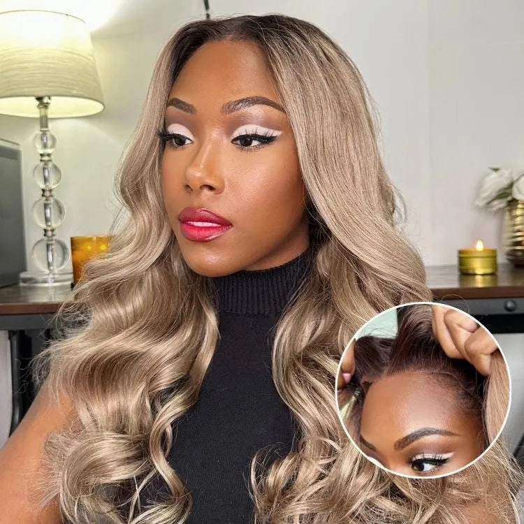 Weekly Special | Ash Blonde Loose Body Wave 5x5 Closure Lace Glueless Wig Breathable Cap