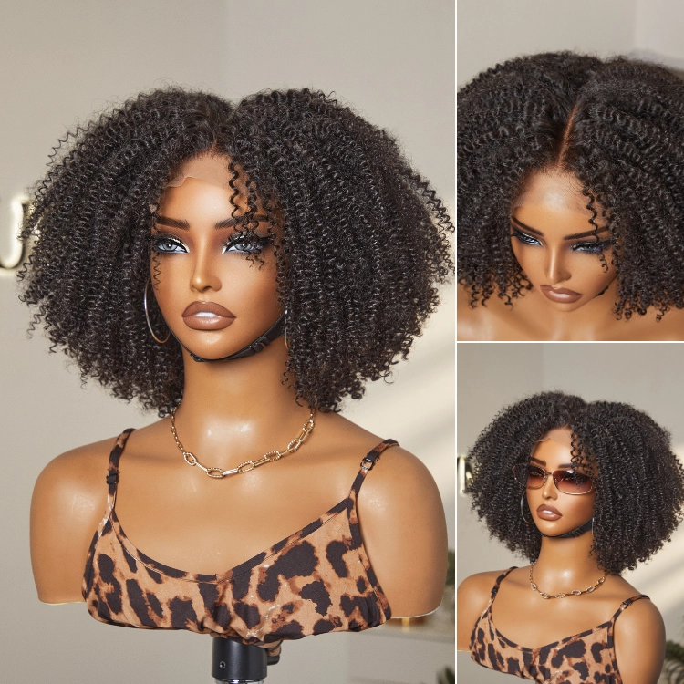 Weekly Special | Breathable Cap Natural Bouncy Fluffy Jerry Curl Glueless 5x5 Closure Lace Wig Ready to Go