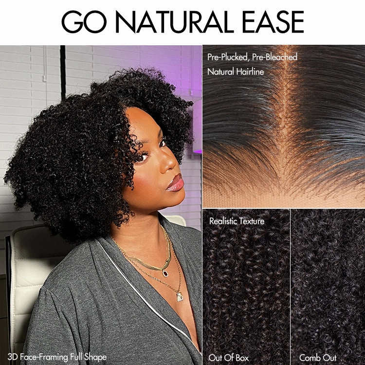 Weekly Special | Breathable Cap Natural Bouncy Fluffy Jerry Curl Glueless 5x5 Closure Lace Wig Ready to Go