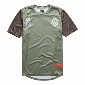 Youth Flowline SS Jersey Flipped Olive